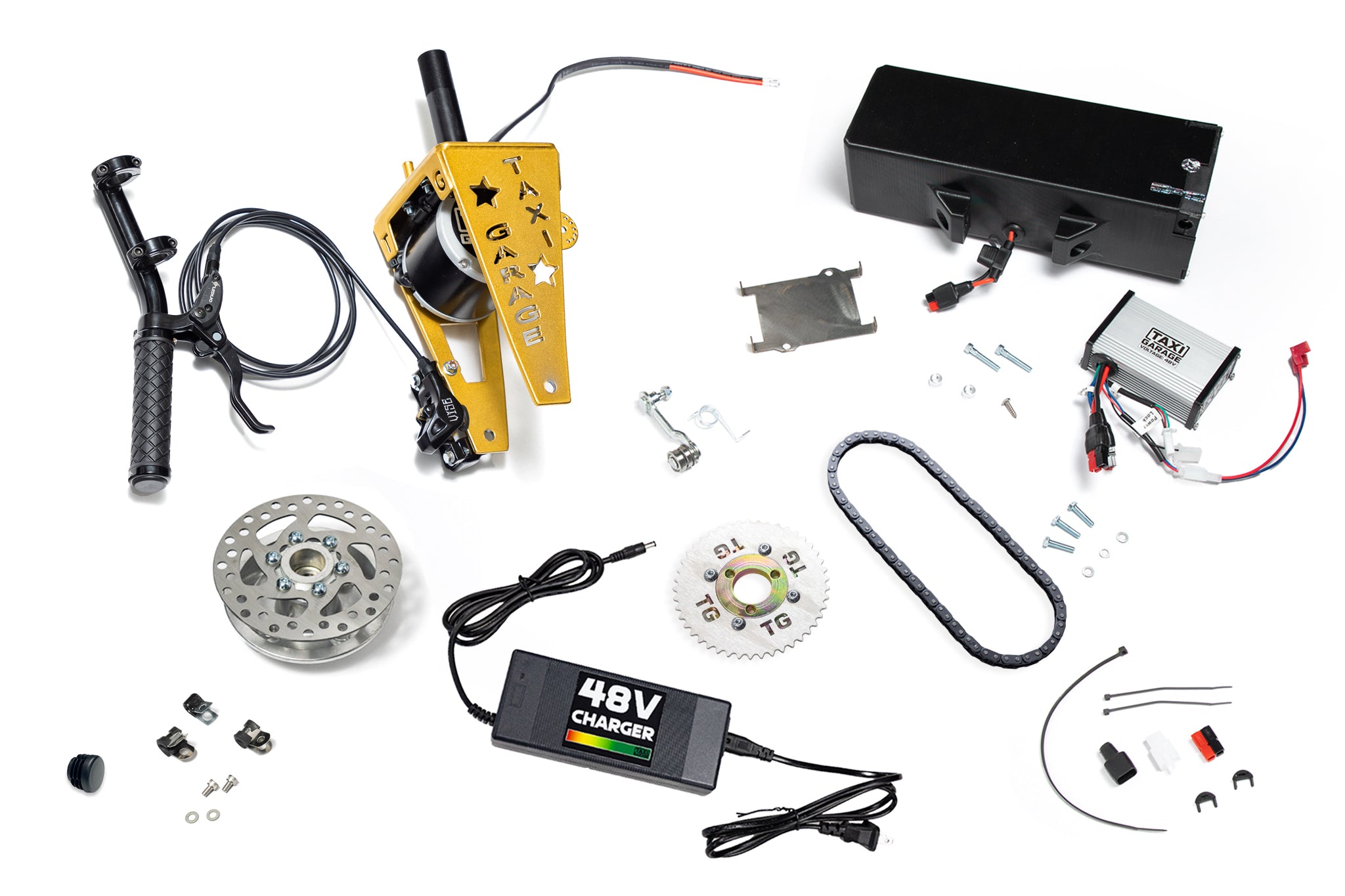 TAXI GARAGE 1100W 48v Motor Upgrade Kit - Standard Crazy Cart