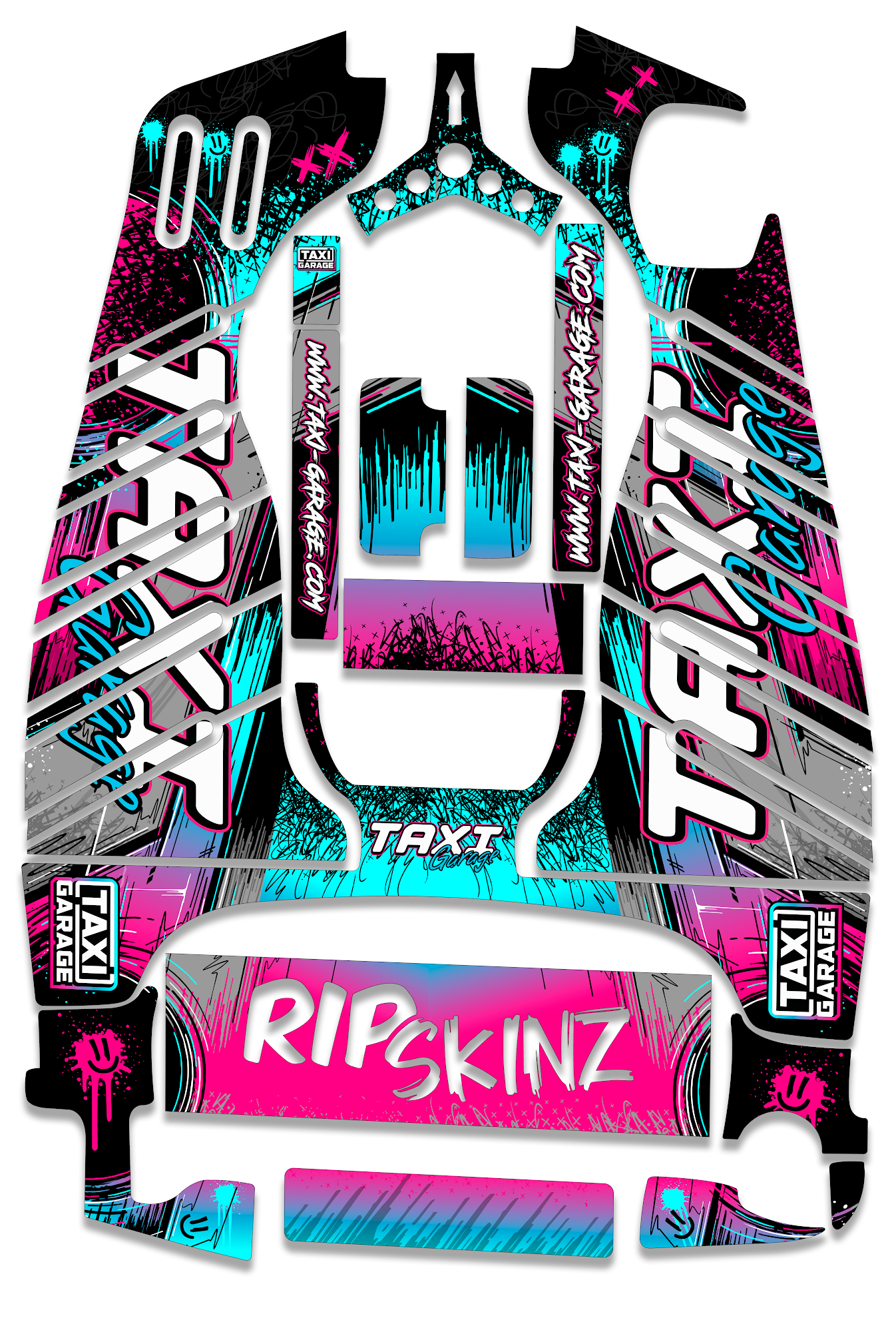 Miami Vice' RipSkinz Standard Crazy Cart Livery Kit – TAXI GARAGE