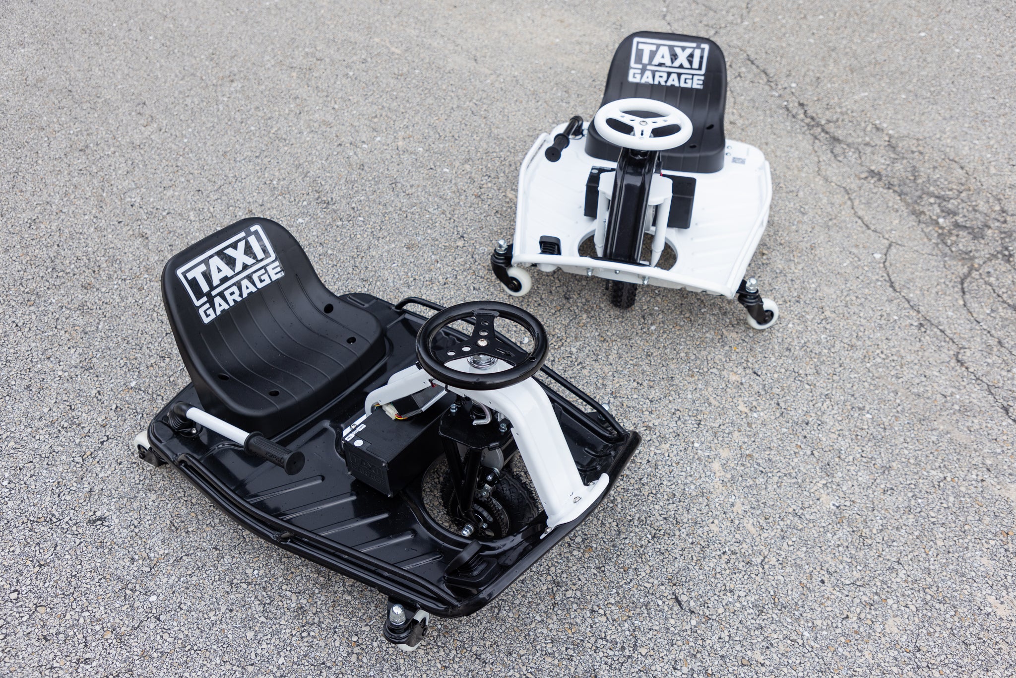 Stage 1 PAIR of TWO Taxi Garage Crazy Carts INVENTORY – TAXI GARAGE